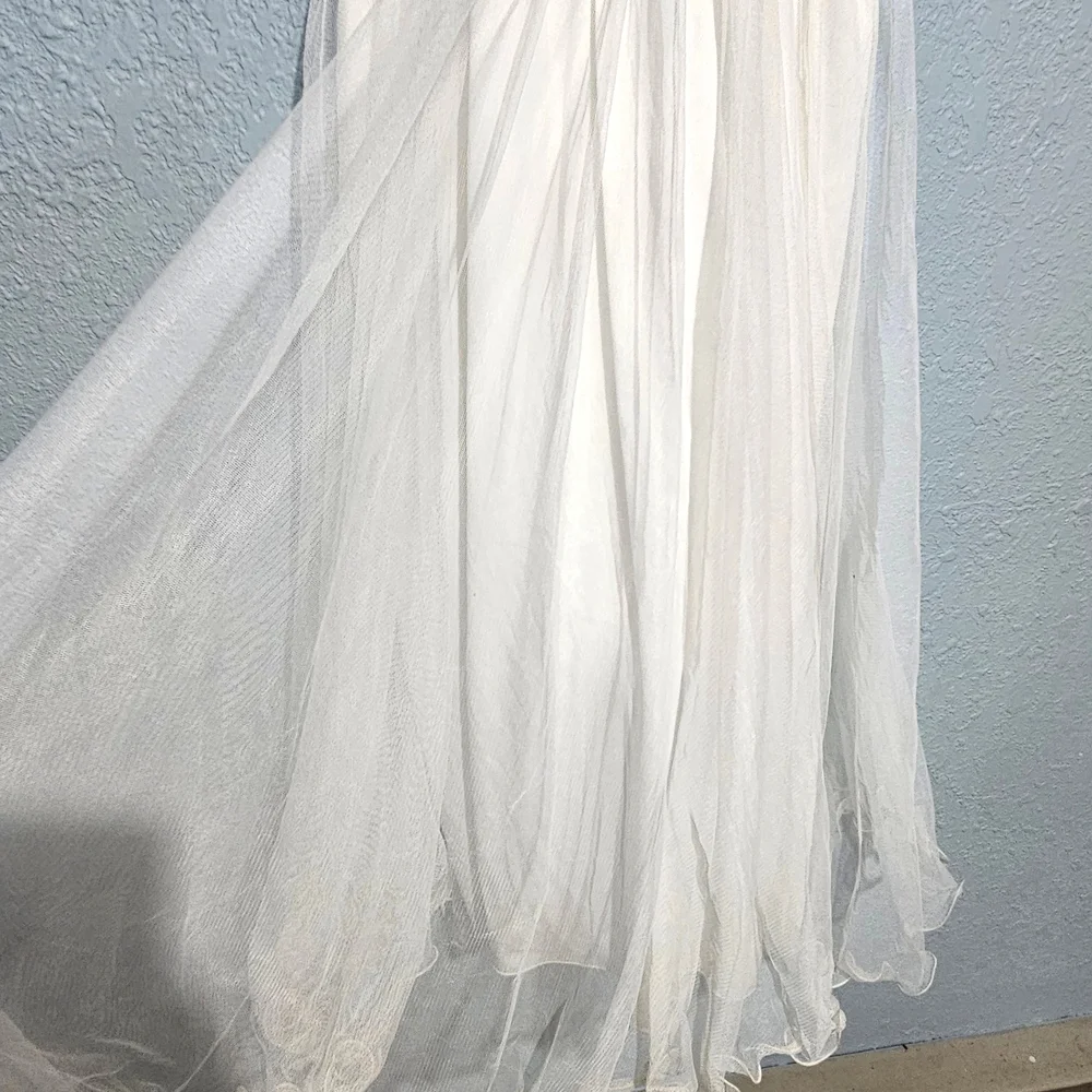 Speechless Sz 10 Children's Flower Girl Jr Bridesmaid Dress Champagne & Cream - Picture 4 of 10